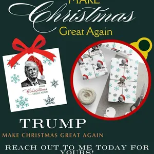 Trump Make Christmas Great Again Wrapping Paper - Perfect for Office Stationery Supplies