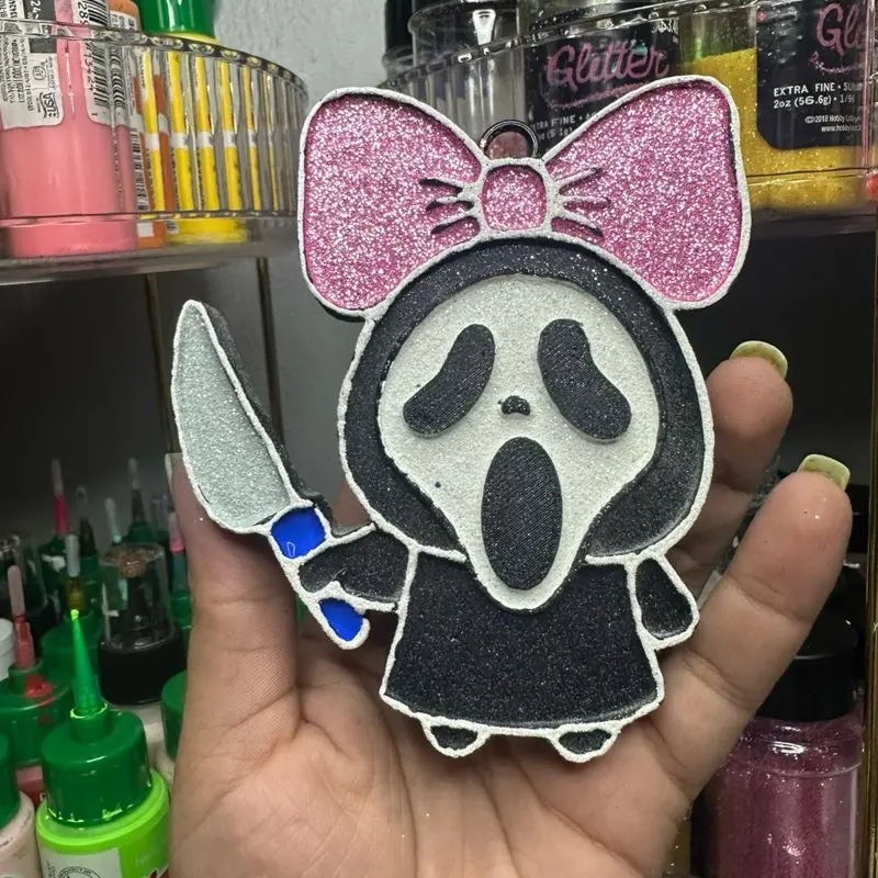 Baby Ghost Car Freshie with bow Glow in the dark