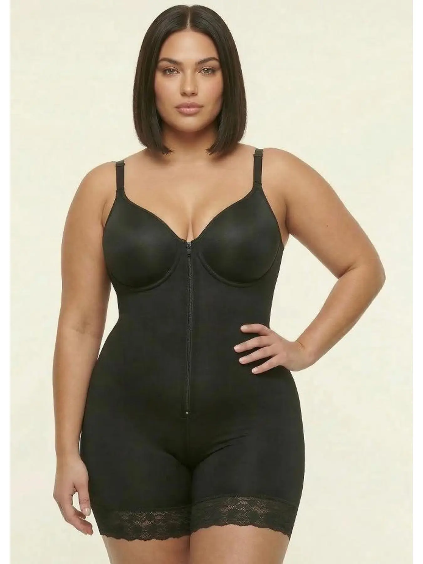 Shapewear Fajas Colombianas Butt Lifting And Tummy Control for Women, Body Shaper Girdles Compression Garment, Zipper Body Shaperwear, Tight-Fitting Shapewear Bodysuit, Lace Sexy Jumpsuit, Hourglass Curves Body Shaper, Suitable for Daily, Yoga, Gym