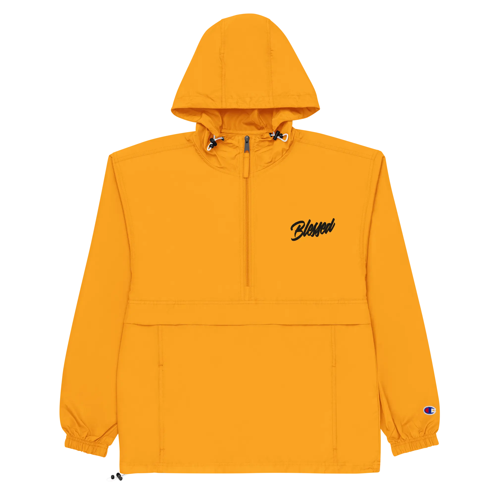 "BLESSED" Champion Windbreaker (Gold)