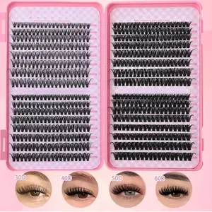 DIY Lash Extension Kit 720pcs Lash Clusters Individual Eyelashes Kit with Lash Bond and Seal Wispy Natural Mange Lashes