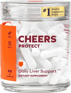 Liver Support Supplement for Drinkers with L Cysteine DHM Milk Thistle and B Vitamins, Daily Liver Detox and Recovery Capsules for Alcohol Support Glutathione Boost and Hangover Relief 30 Servings