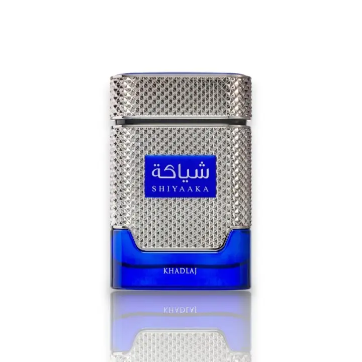 Khadlaj | Shiyaaka Blue | Eau De Parfum | 100 ML - 3.4 oz | Mens Fragrance | Bergamot - Basil - Lime - Musk - Notes