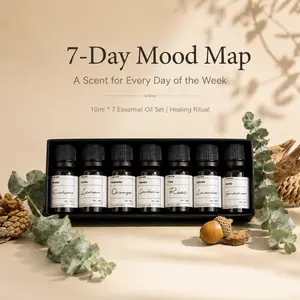 Aromatherapy Essential Oils Set - 7 Days, 7 Moods Blends for Home, Sleep Use