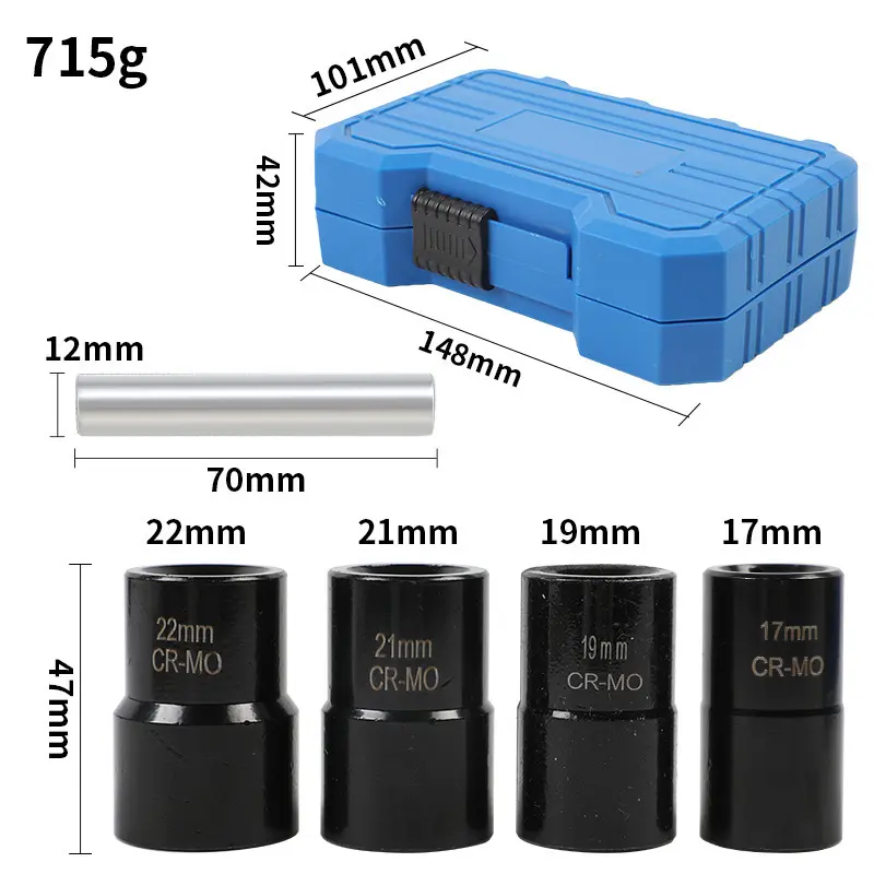 5PC Black Blue Box