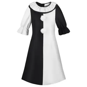 Horror Clown Cosplay Costume Halloween Scary Role Playing Clown Outfit