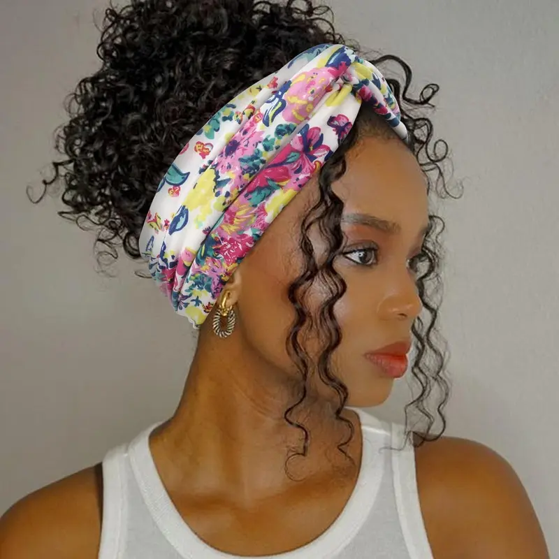 PXCPXC 【Free gift—not available for separate purchase; color is random】Fashion Women's Headbands for Hair Non Slip Elastic Floral Hairbands Bands for Girls