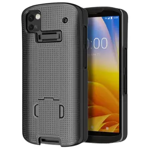 Case with Stand for Zebra TC53 TC58 Mobile Computer Scanner, Nakedcellphone Textured Slim Hard Shell Protector Cover with Kickstand