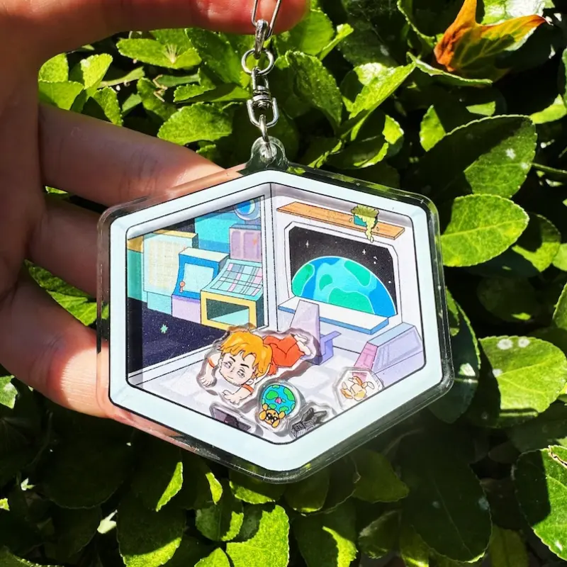 Project Hail Mary Acrylic Rocking Fun shaker keychain