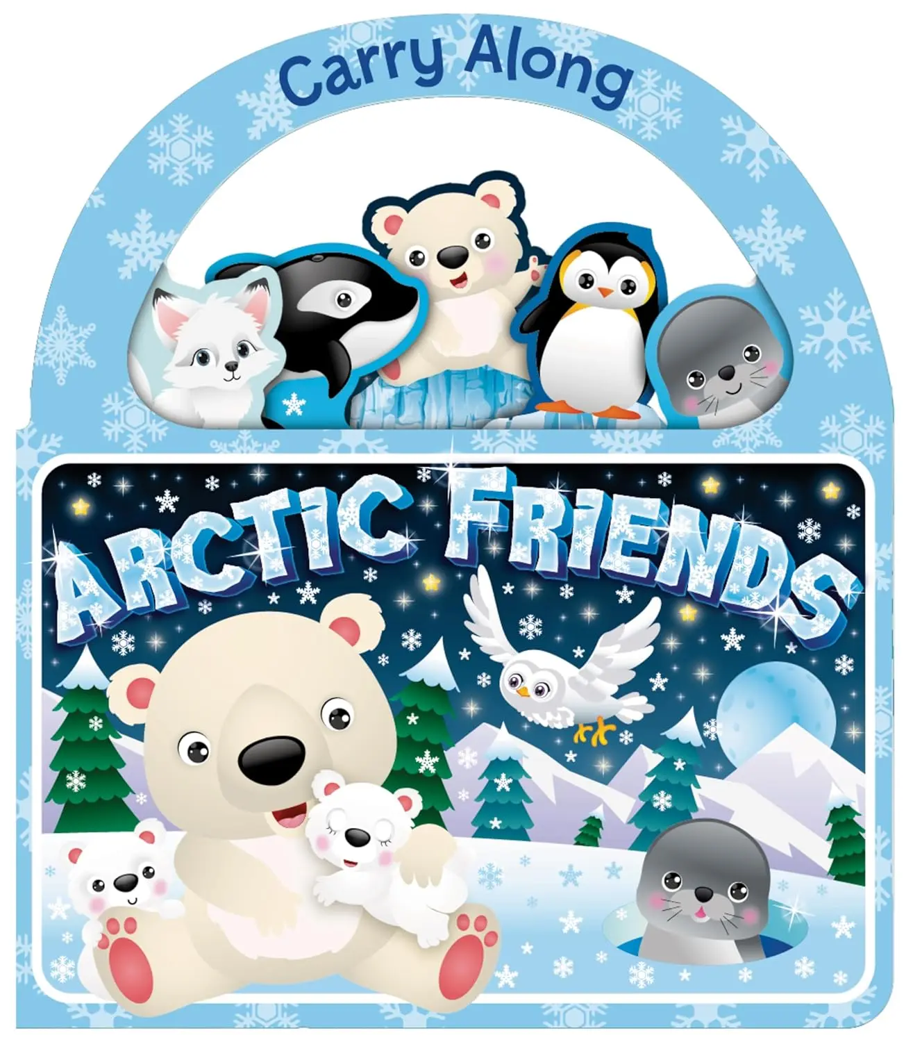 Early Learning Carry Along Arctic Friends Board Book for Kids - Travel-Friendly 10-Page, 7.5x8 Inches Children’s Book with Arctic Wildlife, Vibrant Illustrations, Engaging Language, Nature Focus to Encourage Early Reading Skills