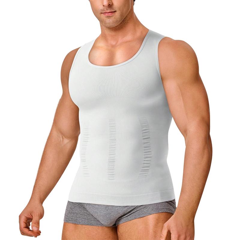 3/2/1 PACK Mens Body Shaper Tummy Vest Compression Shirts Menswear Male Compression Shirt Tank Top Shapewear Workout Tighten Abdomen Undershirt Athletic Compression Under Base Layer Sport Tank Top