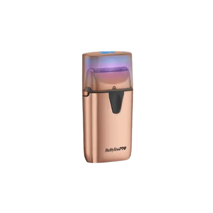 BaBylissPRO Single Unit UVFOIL Single Foil Shaver - Rose Gold, Titanium Foil, Built-in Li-ion Battery, Storage Feature, Clean Shave Performance