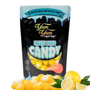 Freeze Dried Lemon Balls Sour Candy 1 Pound or 5 Ounce Snack Crunchy Sweet Head Candies gluten free