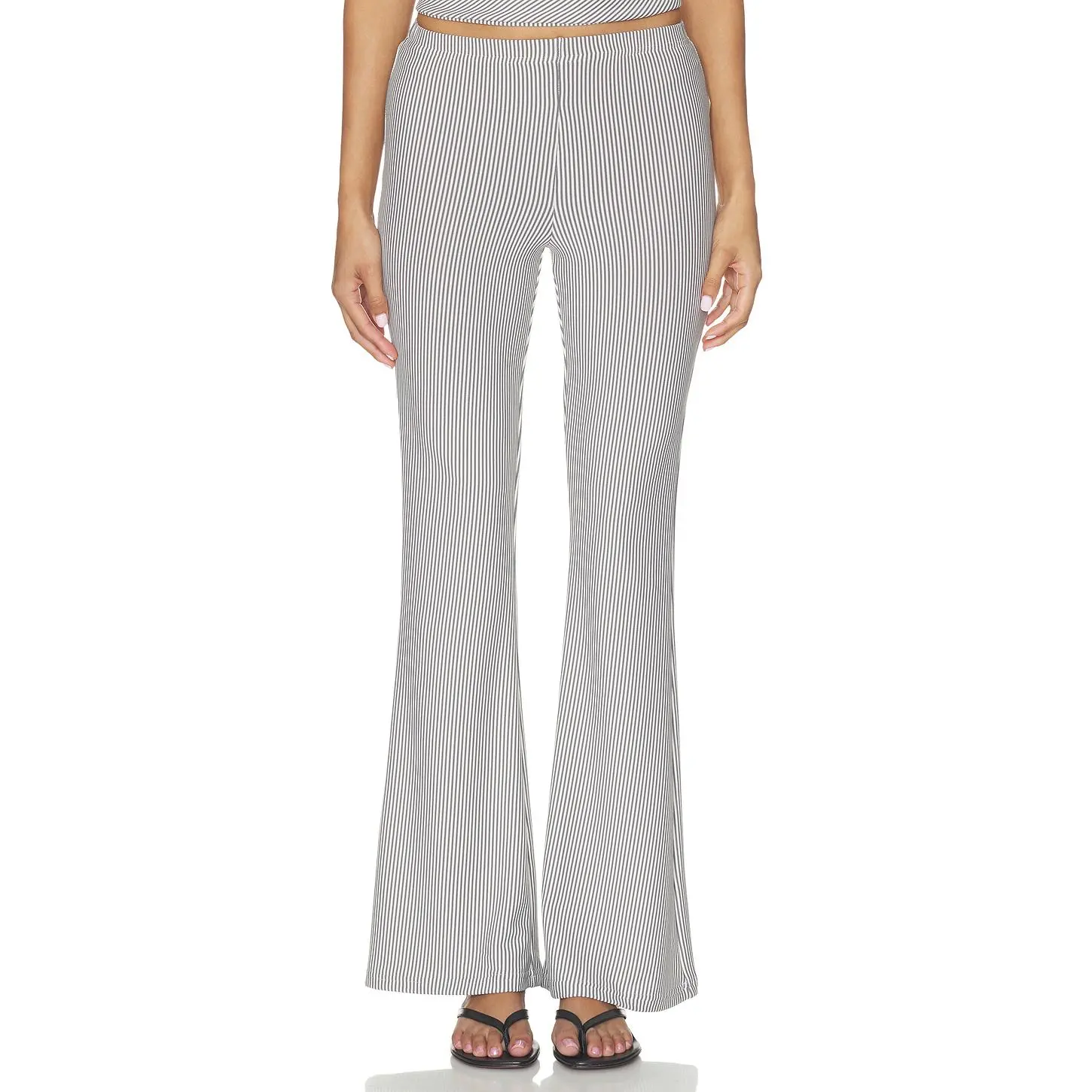 superdown Libbie Bootcut Pant in Grey Stripe