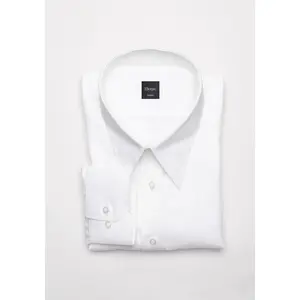 Egyptian Pearl White Royal Oxford Shirt - Classic Straight Collar