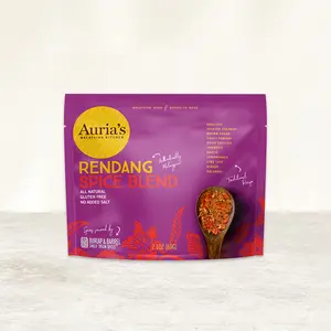 Auria's Malaysian Kitchen Rendang Spice Blend - All Natural Gluten Free No Added Salt Traditional Recipe 60g for Beef Chicken Pork or Tofu
