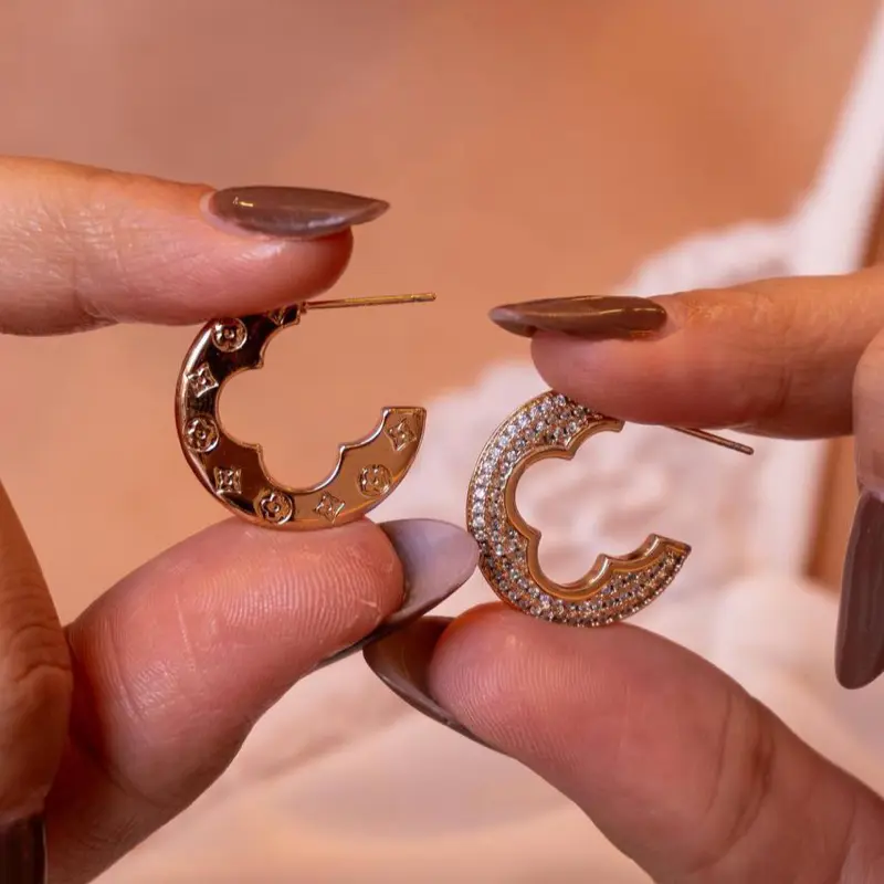 Signature Cutout Hoops - 18k Gold Plated Earrings