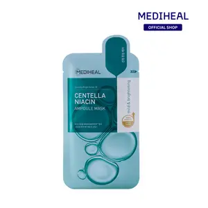 [MEDIHEAL OFFICIAL] Centella Niacin Ampoule Mask - 10 Pack, Brightening, Soothing, Hydrating, Silky Soft, Eco Friendly, Sheet Mask
