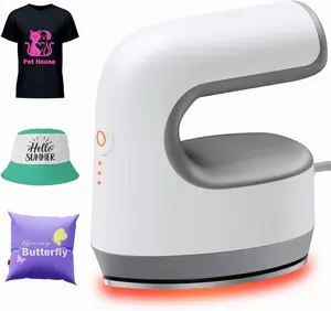 Mini Heat Press Machine - Ultra Light Portable Small Heat Press for T-Shirts Shoes Hats with 3 Settings &  Heating for DIY Sublimation Projects