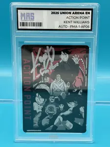 Kent Williams signed action point full metal union arena TCG card slabbed MAS