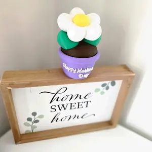 Mothers Day Flower Figurine with removable Top for Storage