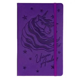 Unicorn Academy 80-Page Vegan Leather Notebook | 5 x 8 Inches