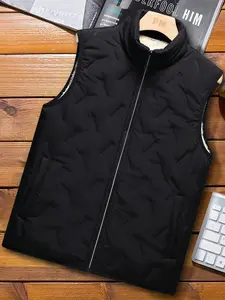 Men's Windproof Vest, Sleeveless Winter Jacket, Casual Outerwear, Thickened Waistcoat, Warm Inner Layer for Cold Weather