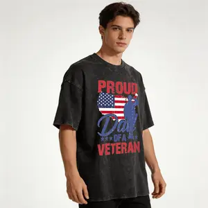 Men's Graphic T-Shirt, Classic Short-Sleeve Round Neck Design in Soft 100% Cotton Fabric, Casual Veteran-Supported Top