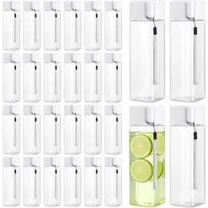 30 PCS Bulk, 17 oz, Reusable Leak Bottle With Handle Strap for School Classroom Travel Camping Cycling Fitness (White)
