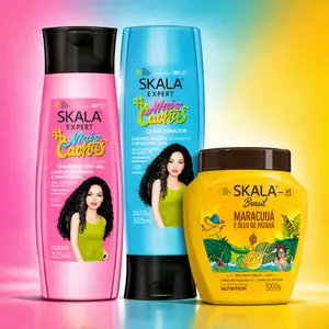 Skala Expert Viral Brazilian Hair Care Kit: Mais Cachos Shampoo & Conditioner 250ml + Passion Fruit & Patauá Oil Hair Mask 1kg for Curly Hair Care - Leave In Conditioning