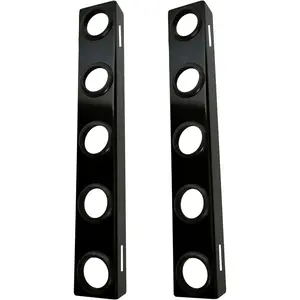 Landscape Hand Trailer Rack for Law Equipment, 5 Holes Hand Tool Storage Holder with Rubber Grommets and Mounting Hardware for Shovels, Rakes, Holes, Pickaxes and Other Straight Handel Tools