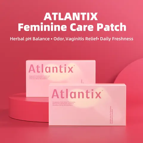 ATLANTIX Natural Steam herbal pad with Snow Lotus & 7-Herbal Blend, Support for Feminine Balance, Gentle pH Regulation, Daily Freshness, Relaxing Stress Relief, 8 Count