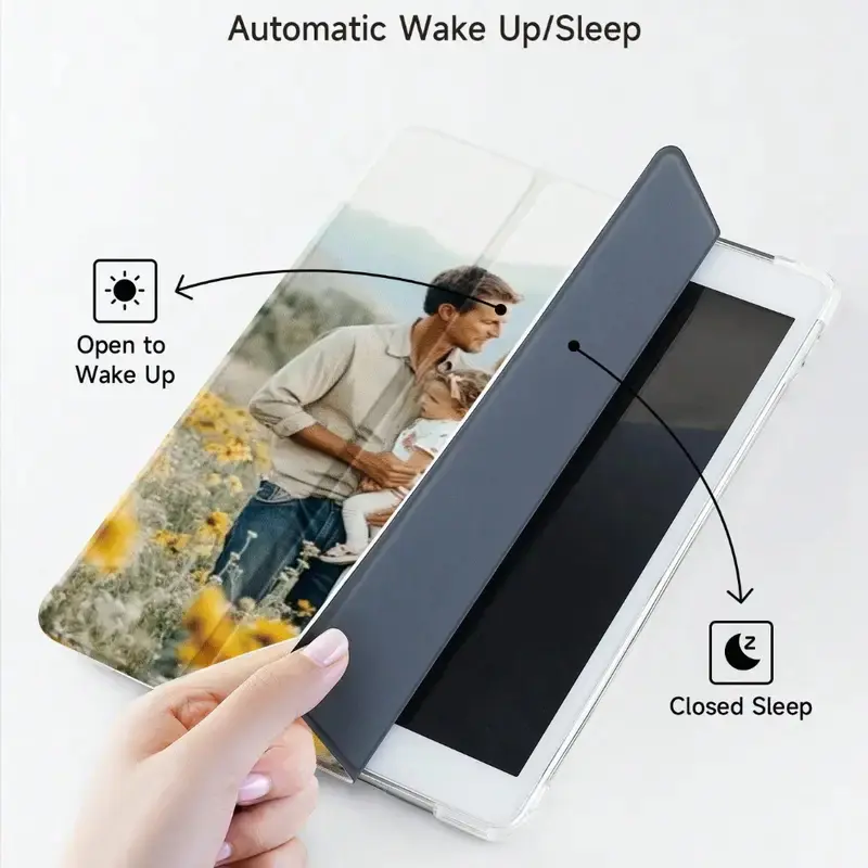 Custom Photo Print Tablet Cover - Auto Wake/Sleep, Shockproof, Scratch-Resistant, Personalized Protection Tech Accessory, Ideal Gift for Special Occasions (Tablet & Computer Accessories)