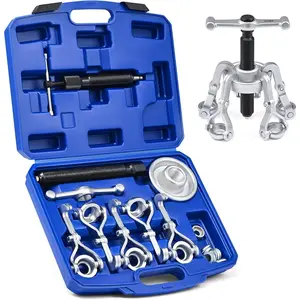 Heavy Duty Hub Puller Kit, Wheel Hub Removal Tool with Adjustable Hooks, Large Brake Drum Puller with Hydraulic Ram, Mechanical Hub Puller Tool Set for Cars Trucks Large Vehicles