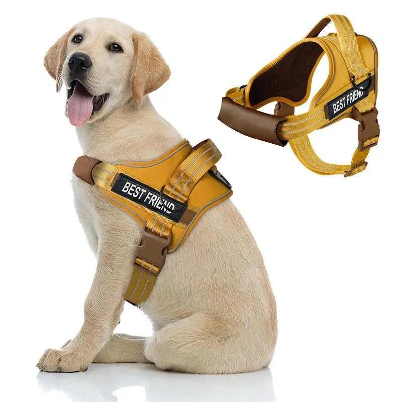 Adjustable Reflective Dog Harness, No Pull Dog Harness with Handle, Soft Dog Vest, Easy Walking and Training Harness for Small, Medium and Large Dogs