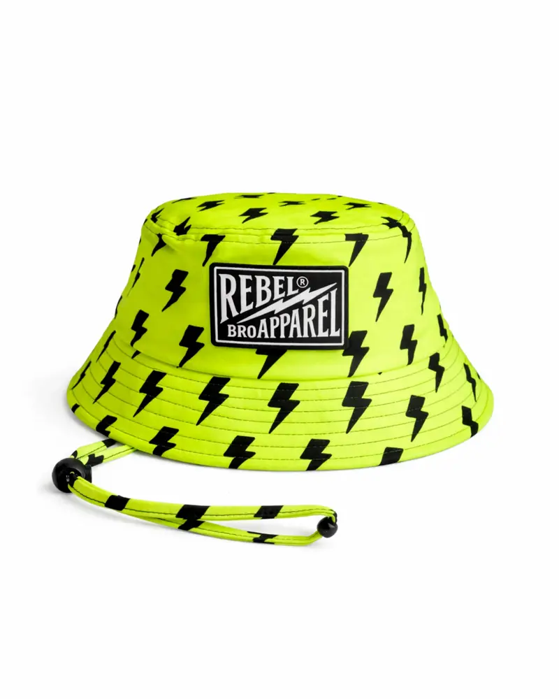 Hydro Bucket Hat in Neon Electric Lime x Jagger