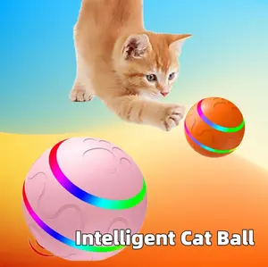 Cat Interactive Ball Toy Automatic Self Rotating USB Rechargeable Smart Ball for Cats Intelligent Moving Pet Toy Exercise Play Toy for Indoor Cats Kitten Entertainment