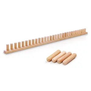 46" Wooden Loom Frame for DIY Throw Blankets Chunky Knit Blanket Kit – Adjustable Size Hand Knitting Kit – No Needles Required – Beginner-Friendly Yarn Craft for Home Decor & Stress Relief Wooden Yarn Holder