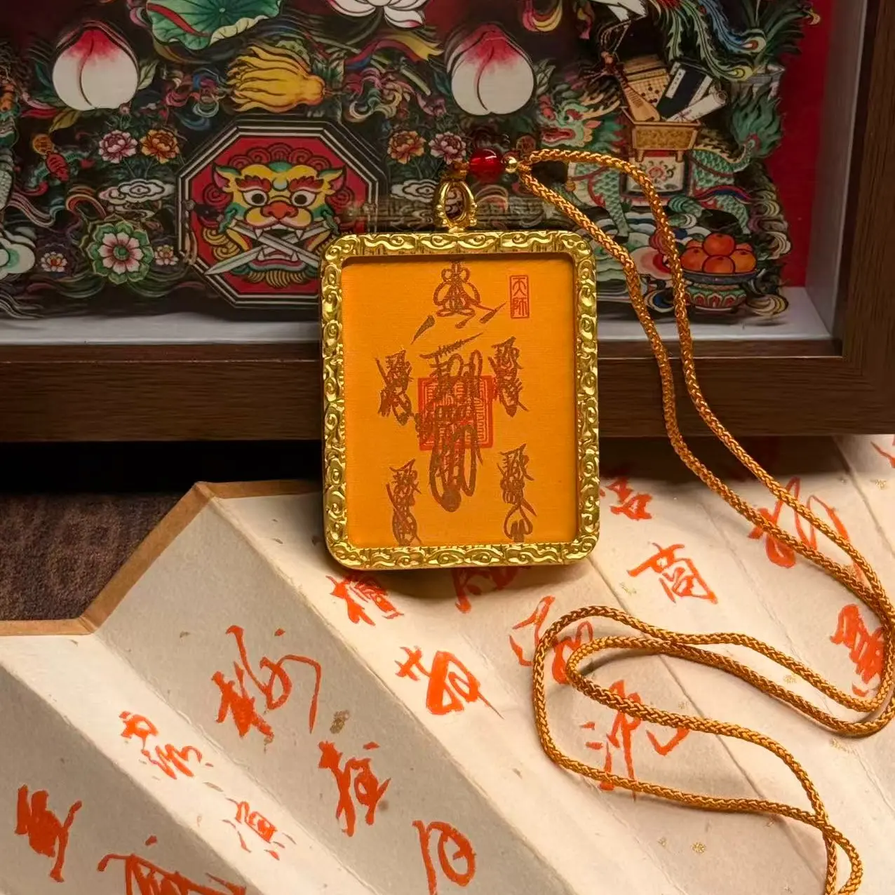 Traditional Chinese Taoist Five Thunder Sigil Protective Pendant