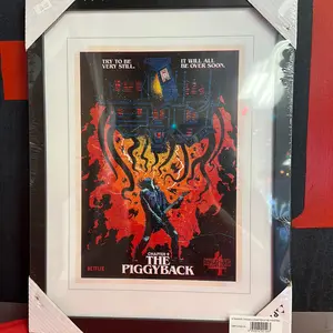 Preframed Eddie Munson The Piggyback Art Print