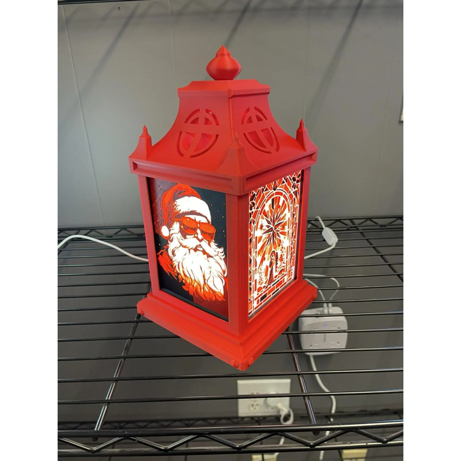 Christmas led Santa themed lantern