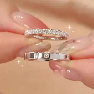 Fall in love couple ring Man and woman a pair of light luxury luxury luxury luxury wedding rings Marriage ring wholesale