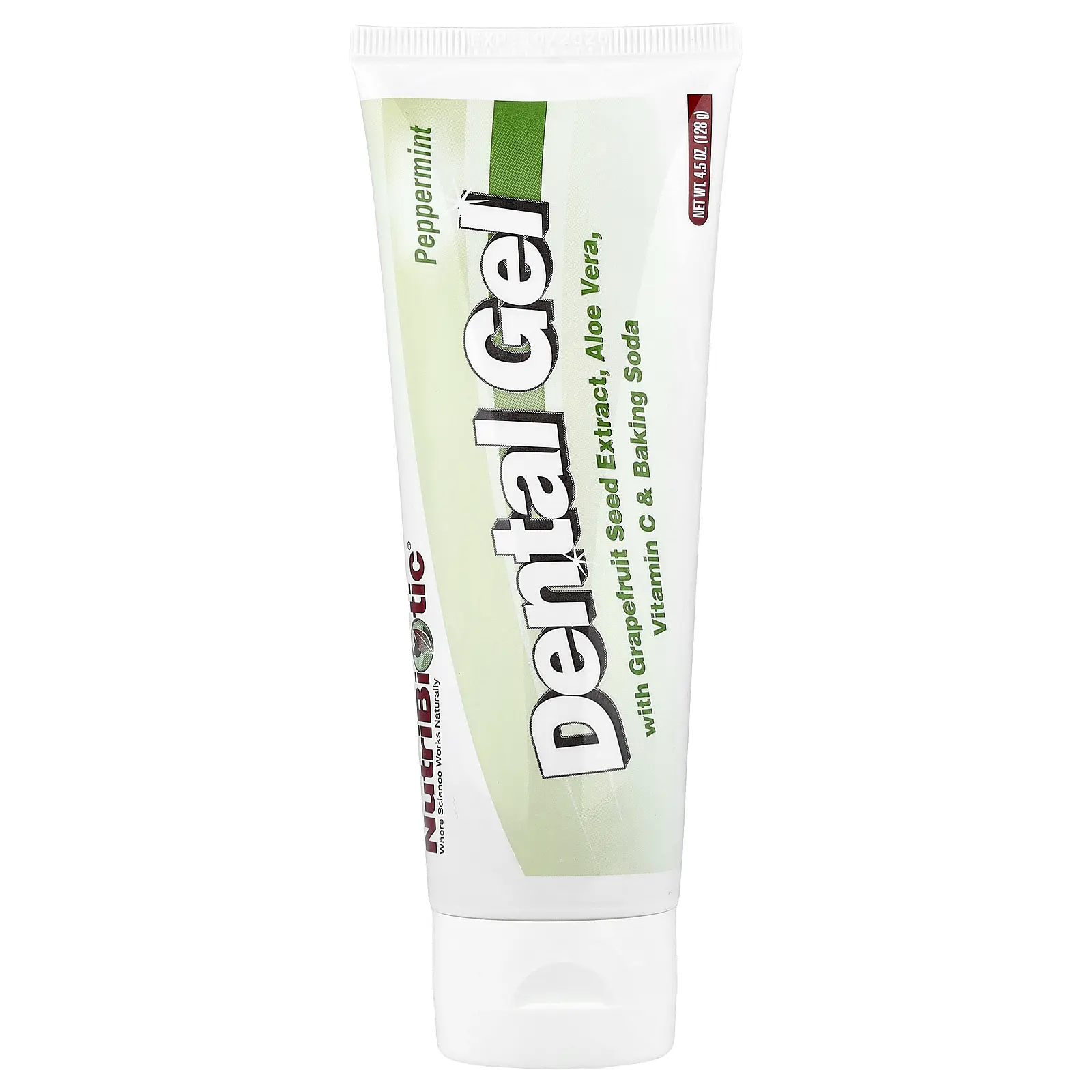 NutriBiotic Dental Gel, Peppermint, 4.5 oz (128 g)