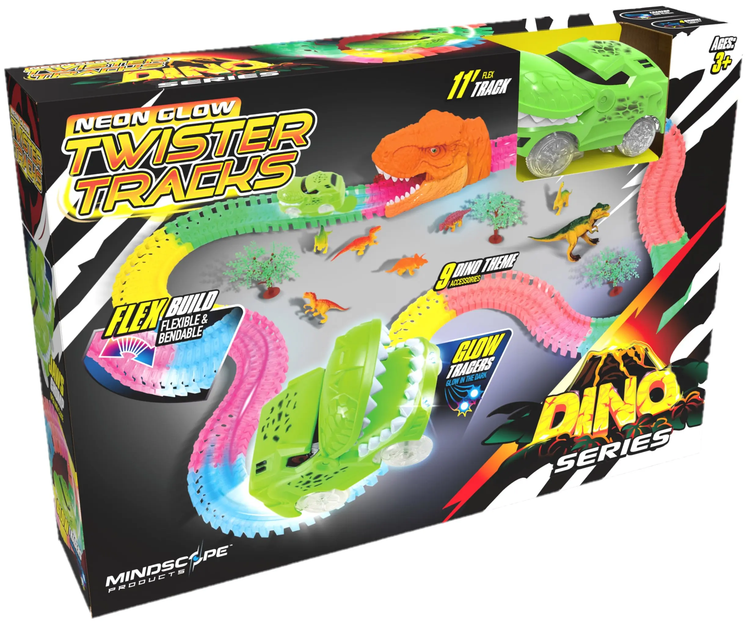 Twister Tracks Dinosaur or Shark Series Track Set Car Figures