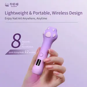 Portable Cat Paw UV LED Nail Dryer, Dual Timer 20/60s Handheld Curing Lamp for Gel Nail Polish, Nail Art Tools for Home DIY