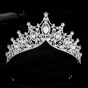Princess Crystal Hair Hoop Tiaras Luxury Diamond Accessory, Party Celebration Jewelry Jewellery, Elegant Women Fashion Accessories, All Seasons