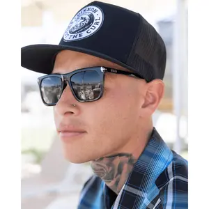 Anvil Sunglasses - Polished Black & Gray Polarized