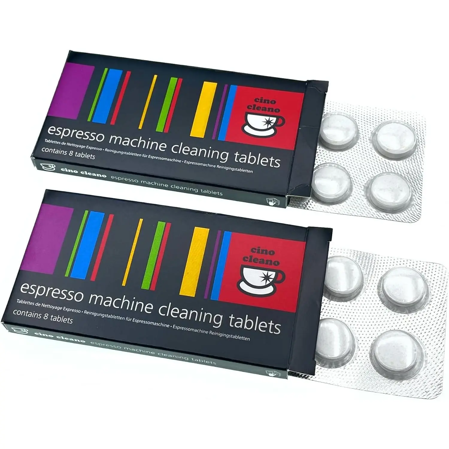Cino Cleano Espresso Machine Cleaning Tablets, for Breville Espresso Machines, Descaling Tablets for Baristas (Pack of 2, 16 Tablets)