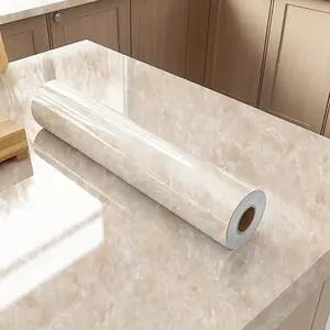 Amber Marble Pattern Self-Adhesive Wallpaper, Cuttable Decorative Film, Durable and Easy to Install, Ideal for Home, Office and Kitchen Use