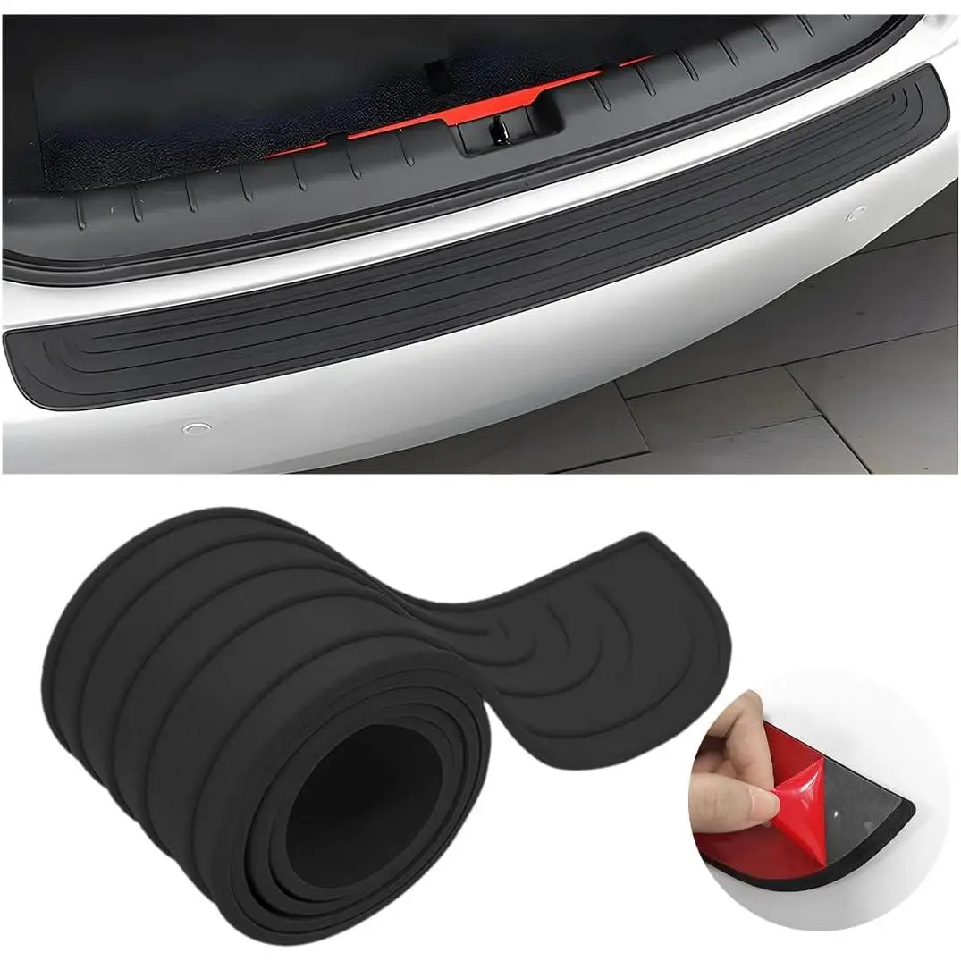 Rear Bumper Guard, Anti-Scratch Auto Trunk Door Entry Protector, Non-Slip Bumper Protection Strip for  , SUVs, , Universal Exterior  Accessories (Black, 40")